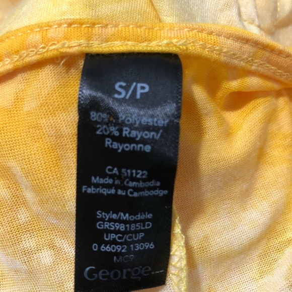 🎄 George yellow maxi swim cover-up SZ S NWOT - Picture 7 of 8